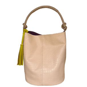 Bolso en cuero para mujer Olivia Reptil Nude