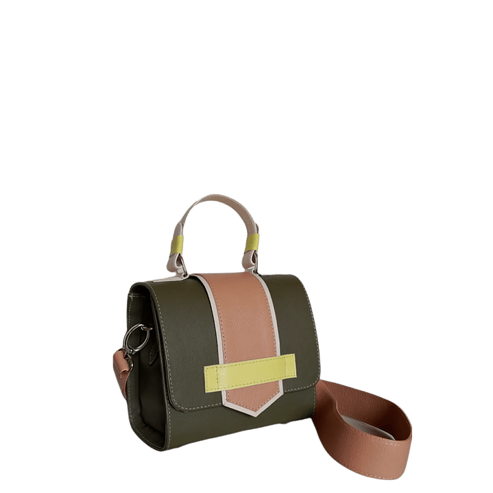 Bolso en cuero para mujer Loren Verde aceituna 1