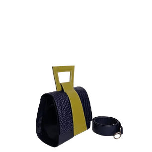 Bolso en cuero para mujer Clara Glavial azul oscuro