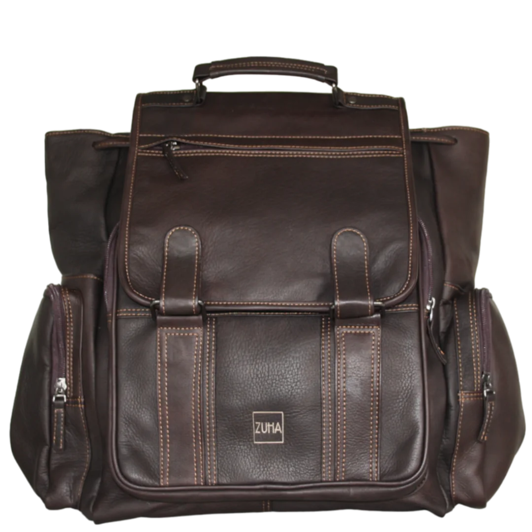 Morral en cuero Francesco color cafe oscuro 2