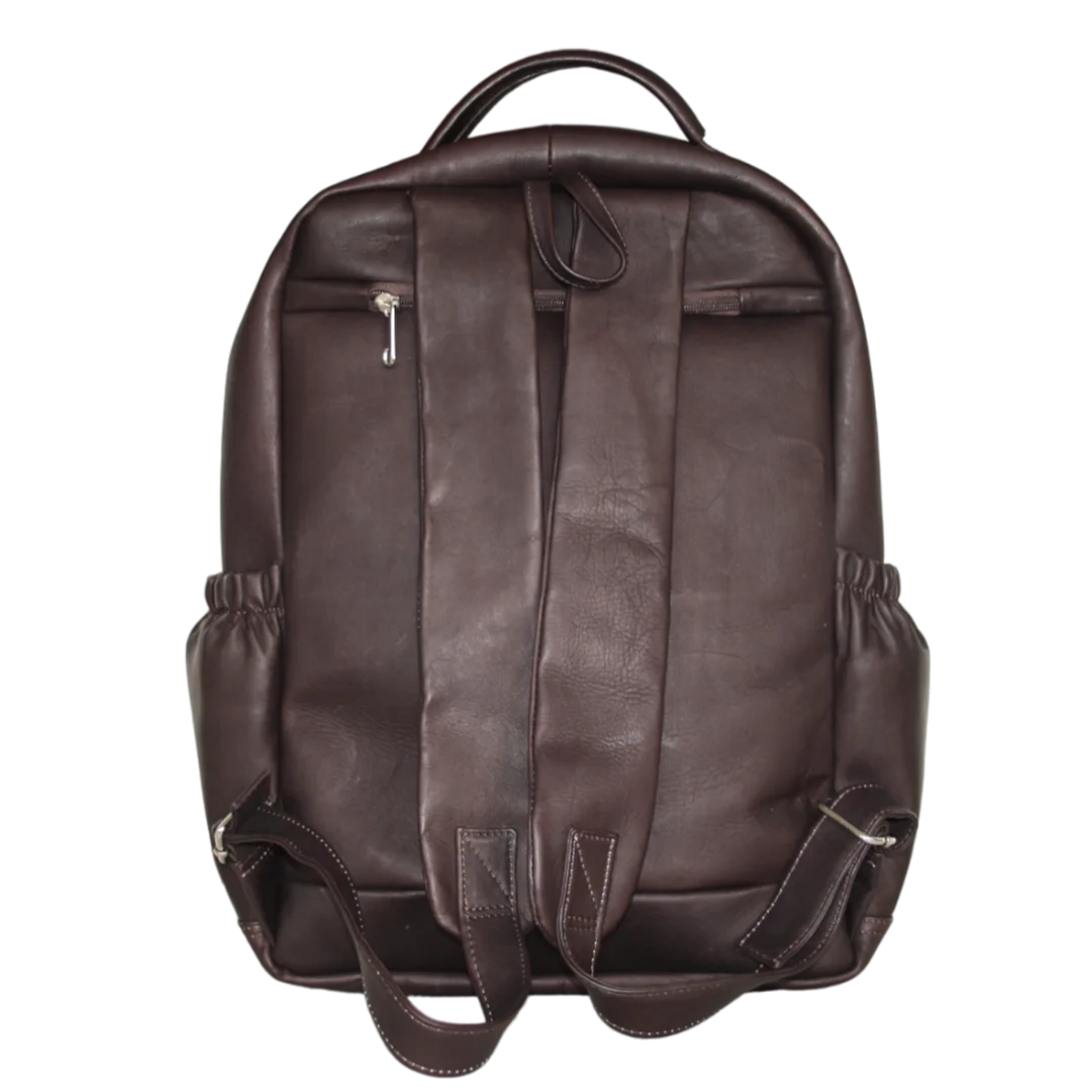 Morral en cuero Adrianno color cafe oscuro 4