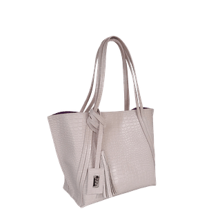 Bolso en cuero para mujer Eleonora Reptil nude