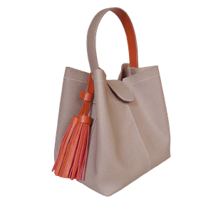 Bolso grande en cuero para mujer Camila Taupe