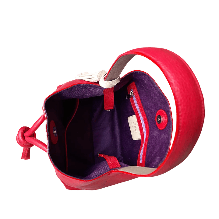 Bolso en cuero para mujer Bianca color rojo 2