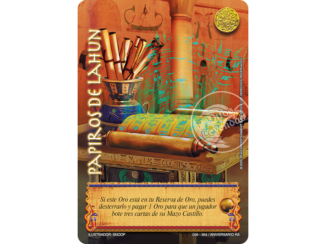 Papiros de Lahun (Aniversario de Ra - Ultra Real) 1