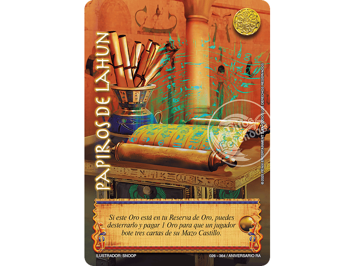 Papiros de Lahun (Aniversario de Ra - Ultra Real) 1