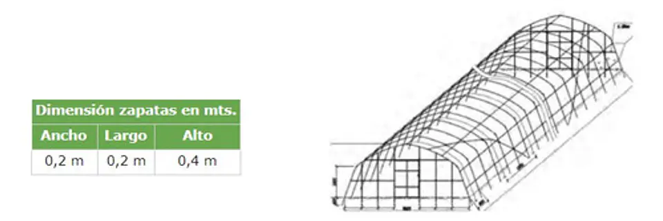Invernadero Túnel 200 m² — Fierro Curvo Galvanizado 25x8x3,5 m 2