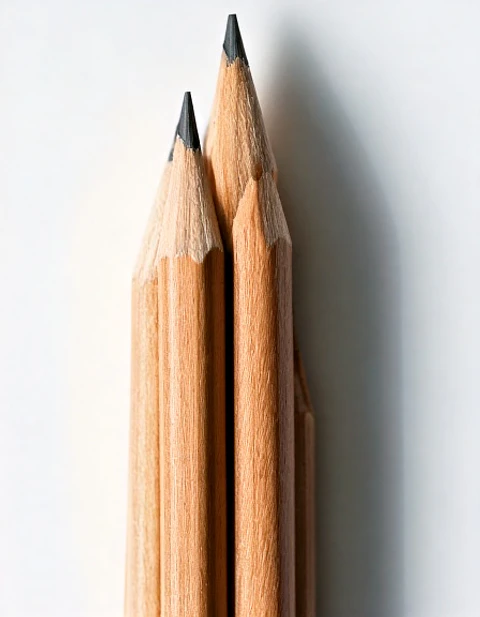 Lápis de grafite de madeira natural (pacote com 3)