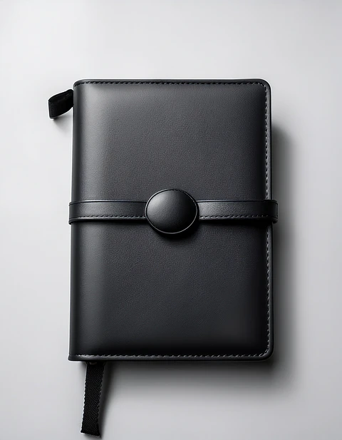 Caderno de viagem em couro sintético
