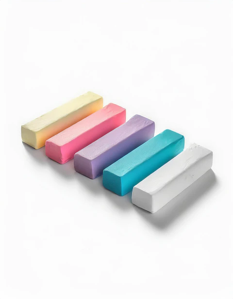 Conjunto de borrachas coloridas com formas divertidas