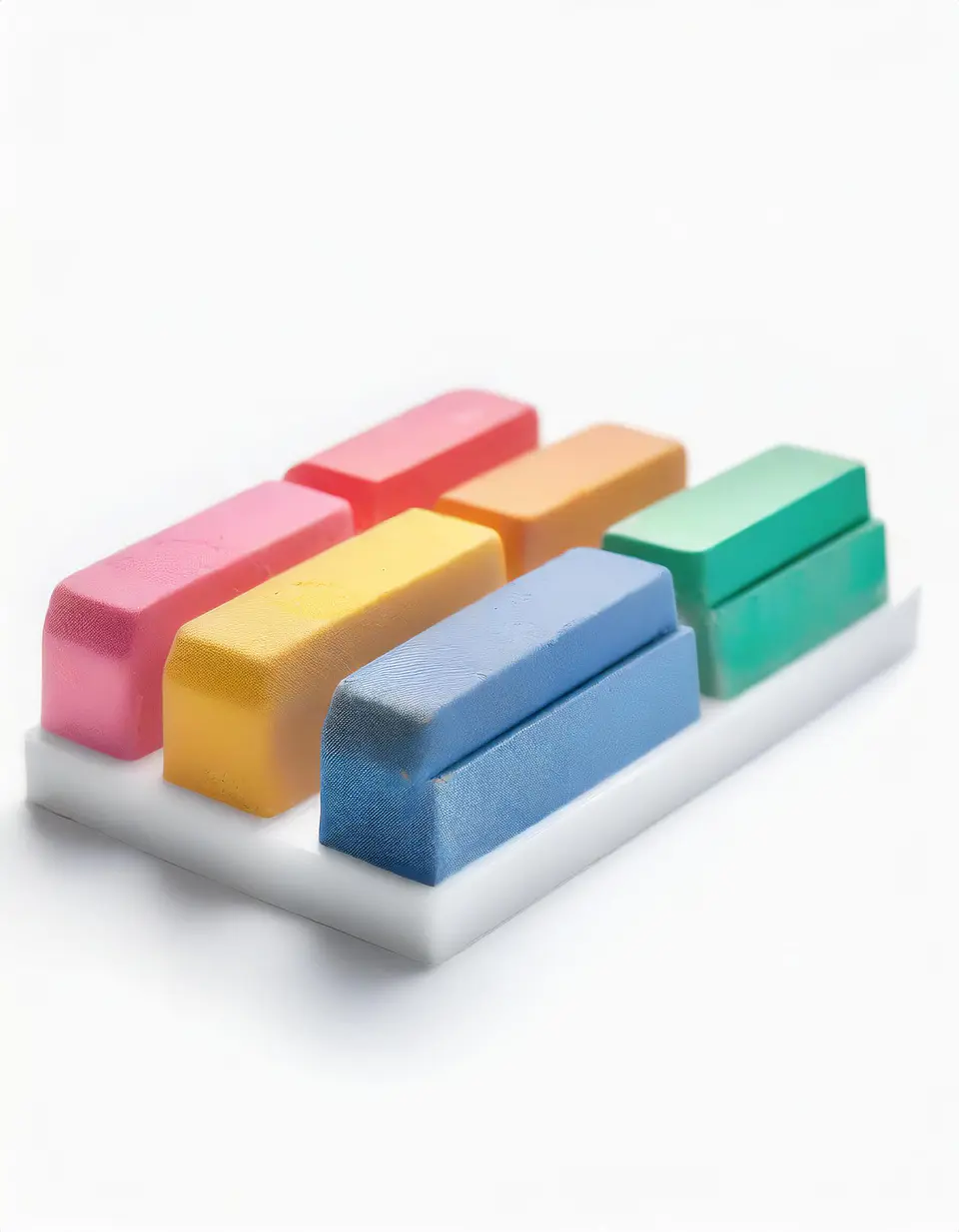Conjunto de borrachas coloridas com formas divertidas 4