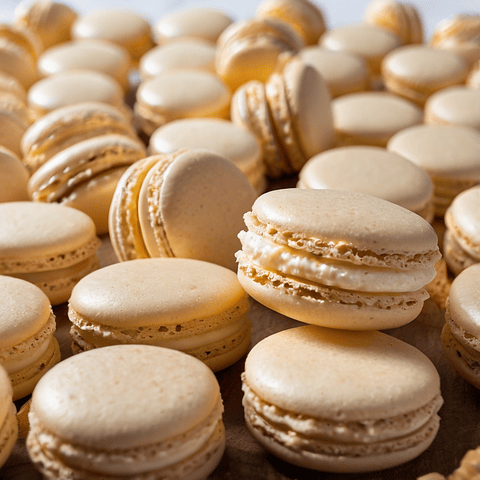 Macarons de Vainilla con Ganache de Chocolate Blanco
