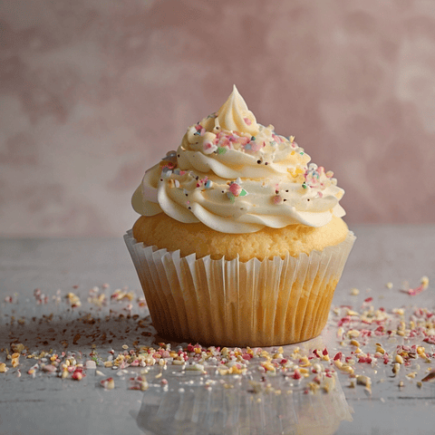 Cupcake de Vainilla con Confites