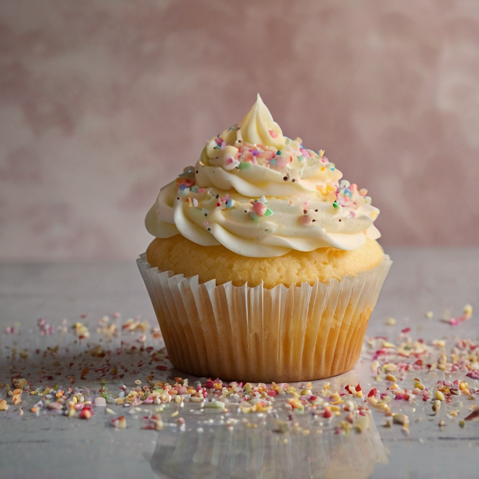 Cupcake de Vainilla con Confites 1