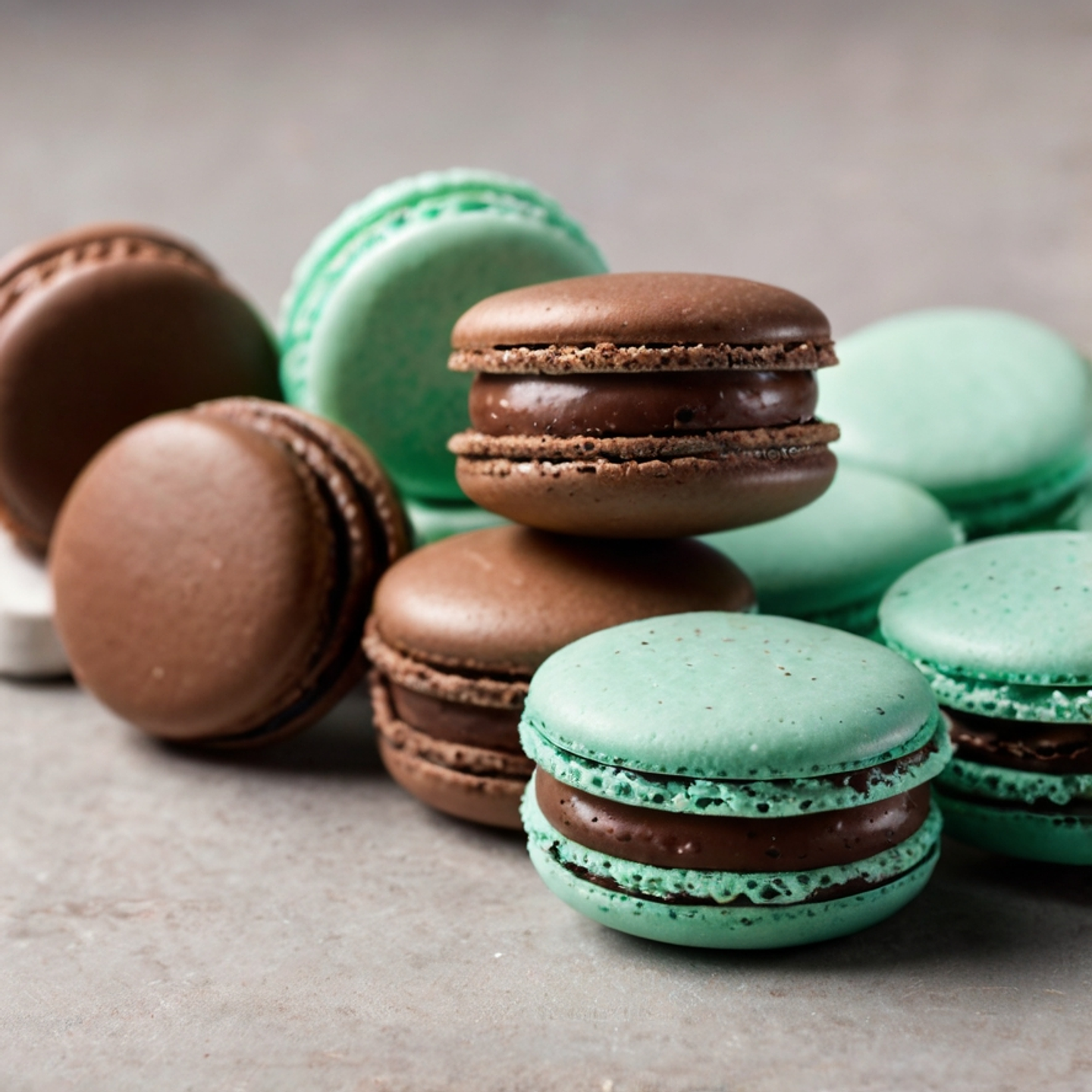 Macarons de Menta y Chocolate 1
