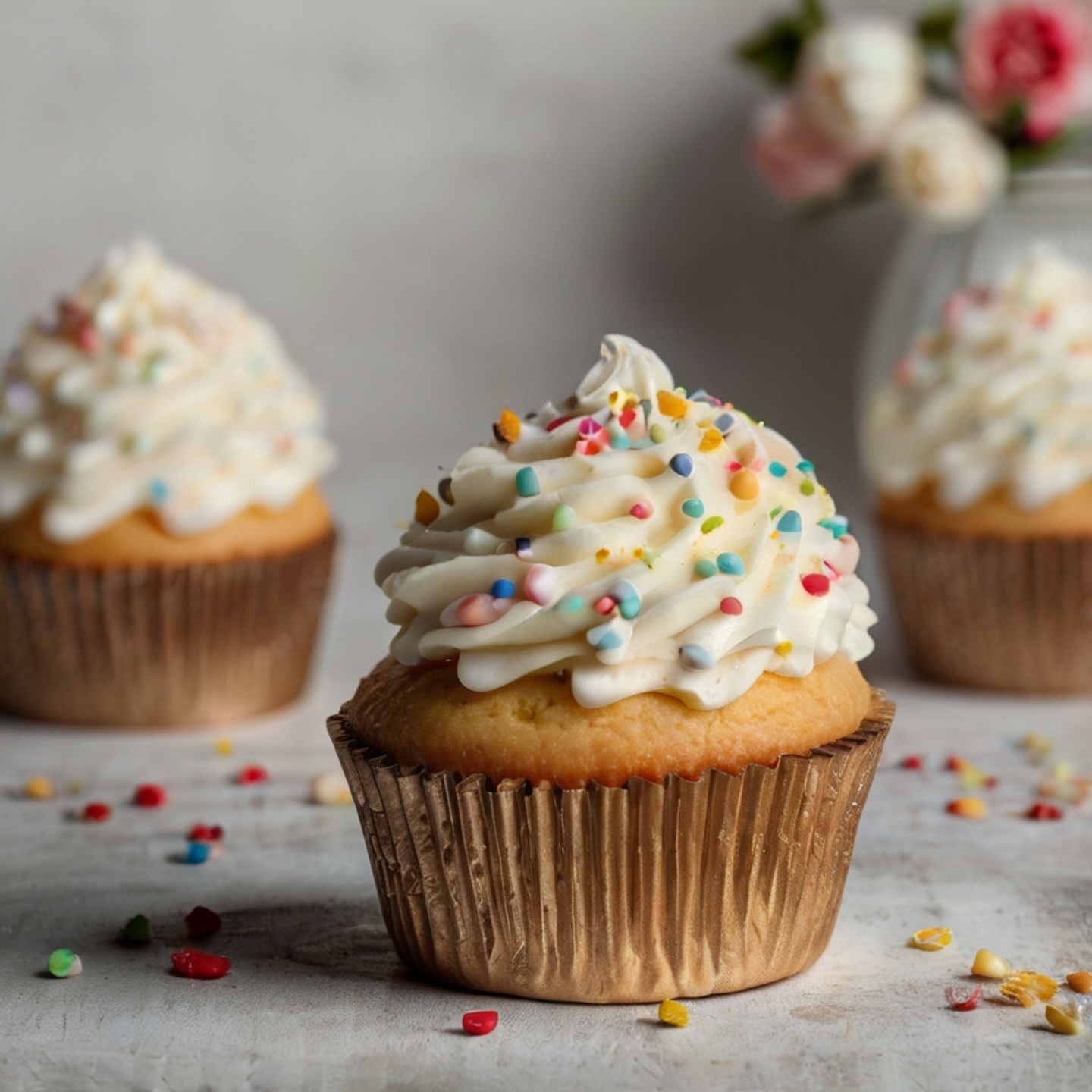 Cupcake de Vainilla con Confites 3