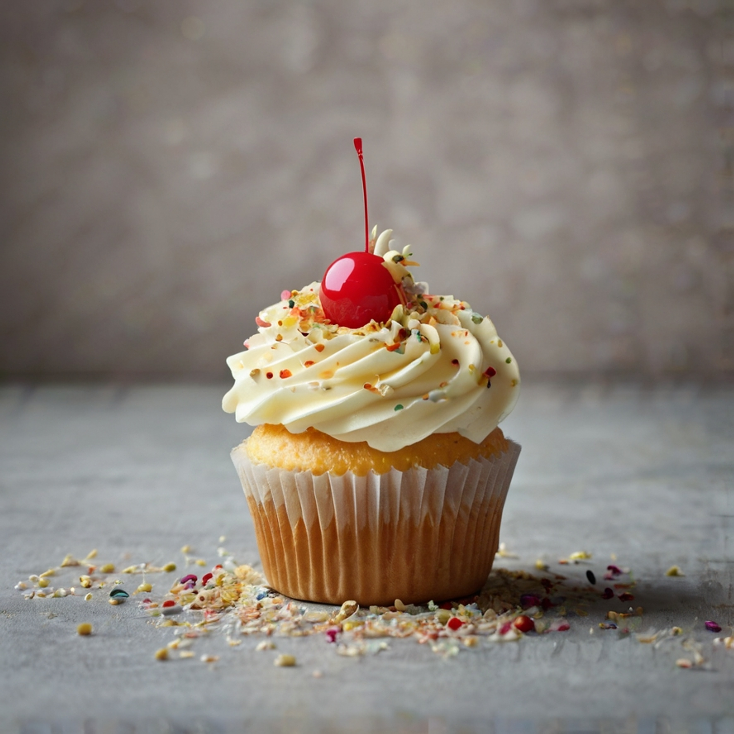 Cupcake de Vainilla con Confites 4