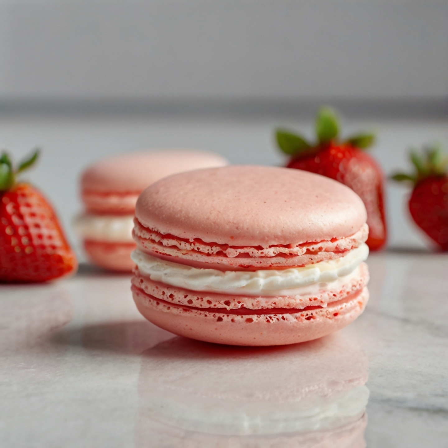 Macarons de Fresa con Crema 2