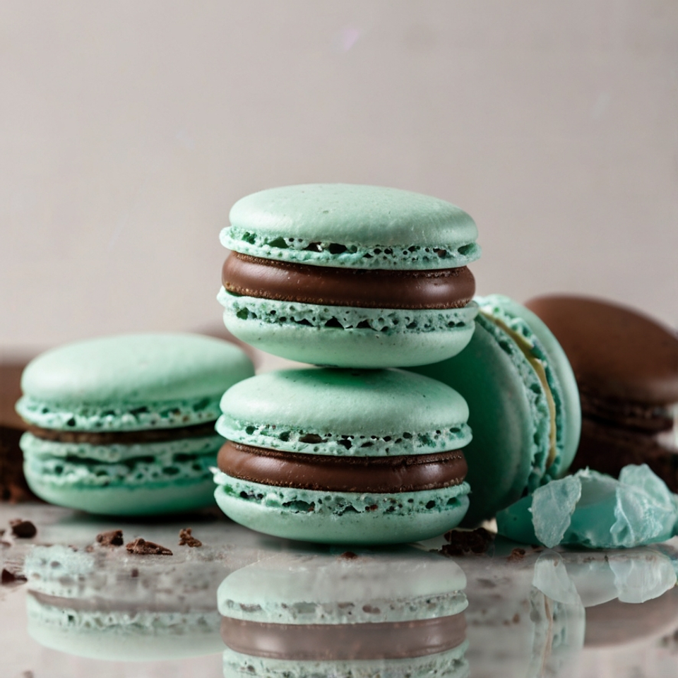 Macarons de Menta y Chocolate 3