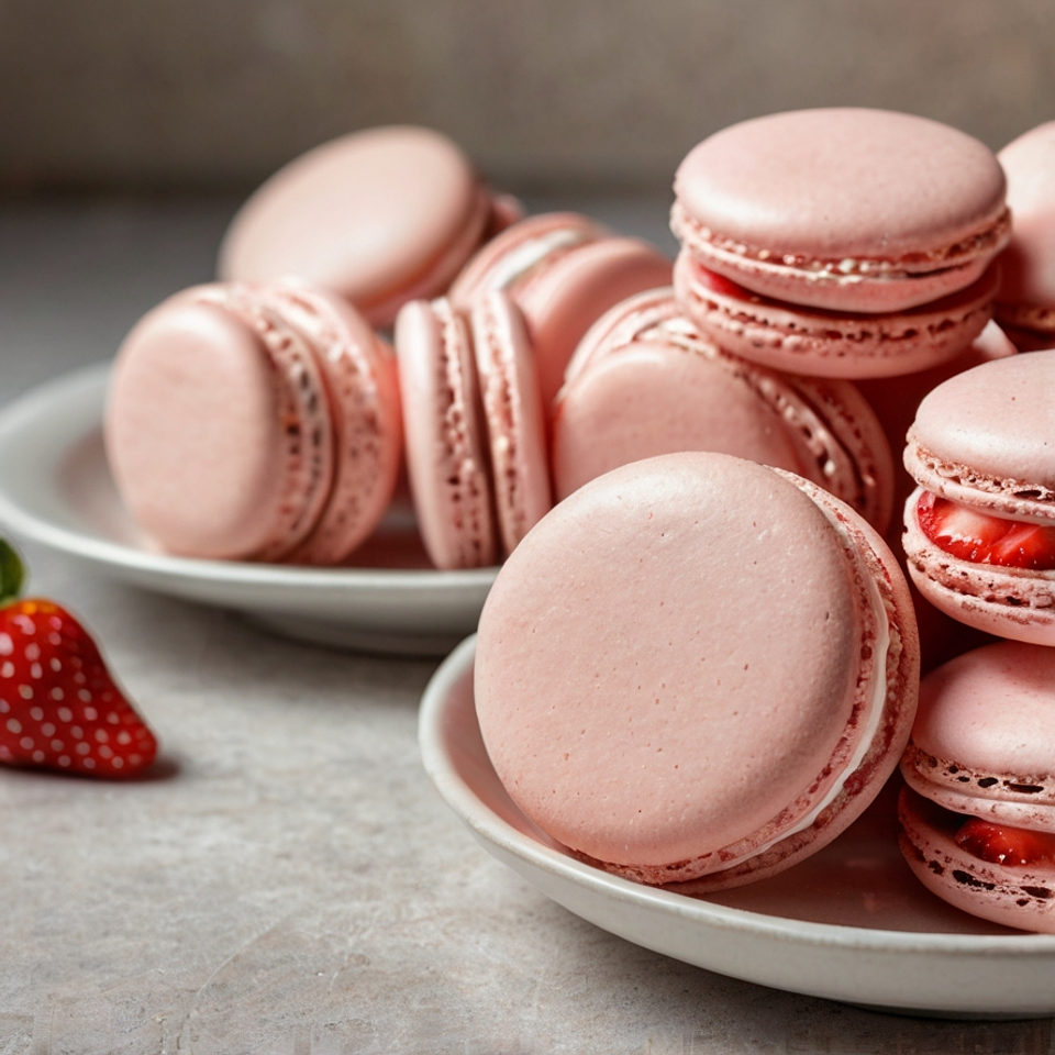 Macarons de Fresa con Crema 3