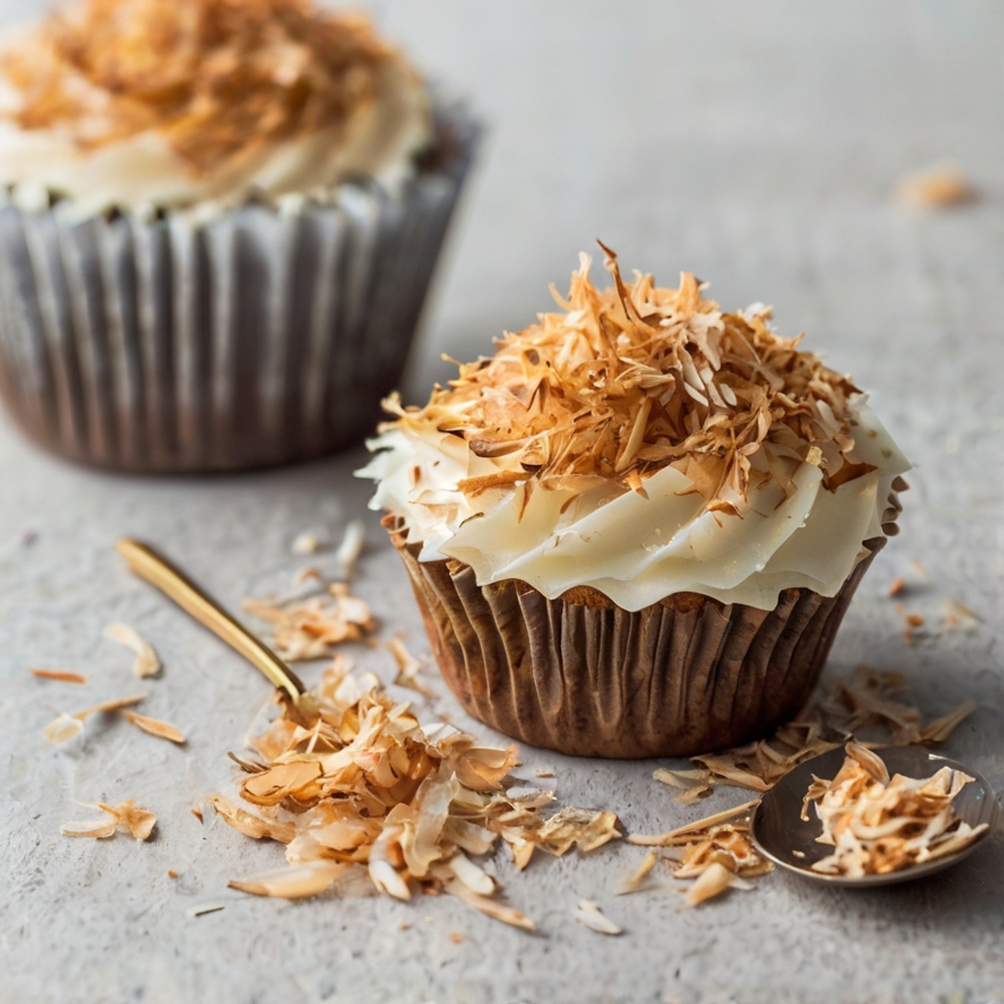 Cupcake de coco torrado 2