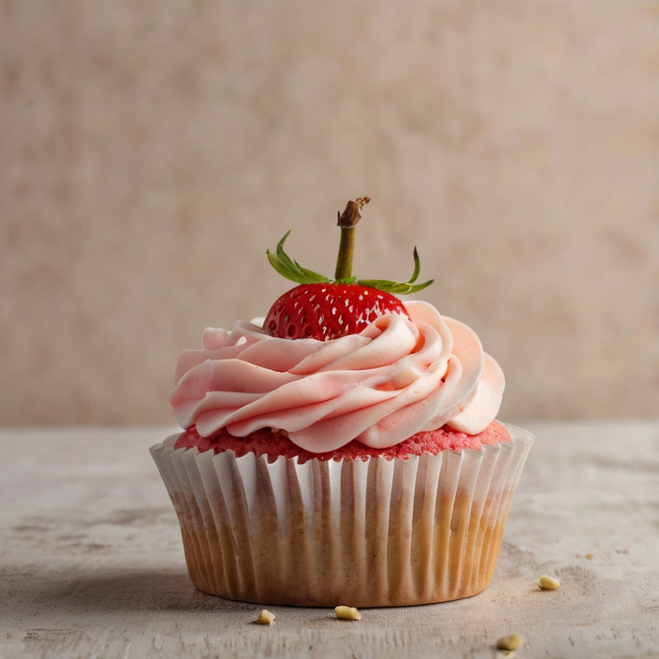Cupcake de Fresa Natural 2