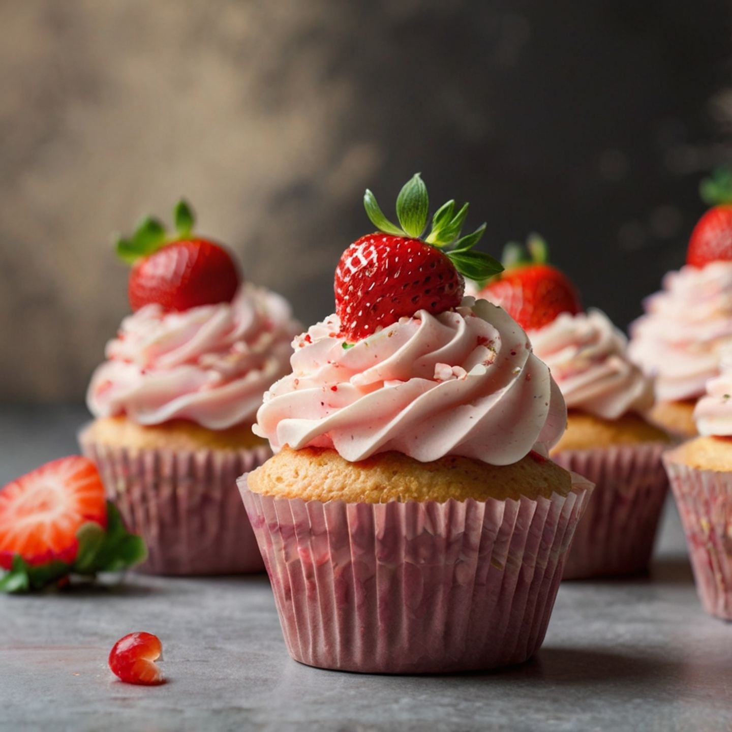 Cupcake de Fresa Natural 3