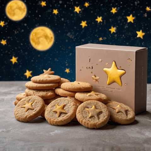 Caja de Galletas Estrellas y Lunas