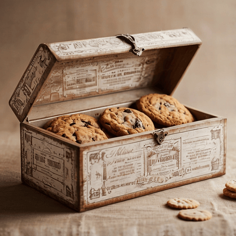 Caja de Galletas Estilo Vintage