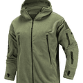 Chaqueta De Polar Tactica Militar Montaña Invierno + Capucha