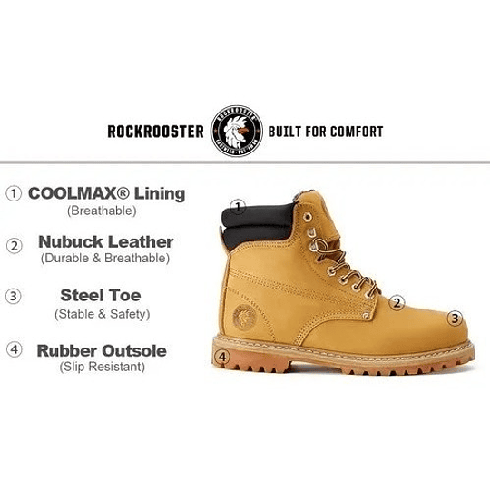 Botas Tácticas Rockrooster De Cuero Casual