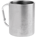 Vaso Portatil De Acero Inoxidable Con Mosqueton Taza Camping