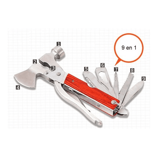 Multiherramienta Portátil Martillo Y Hacha 10 En 1 Funda