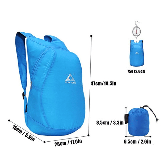 Mochila Impermeable Plegable Ultraligera 20 Litros Exterior 