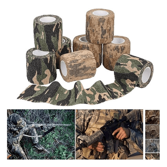 Cinta Camuflaje Táctico Pack4 Cinta Camuflaje Caza Airelibre