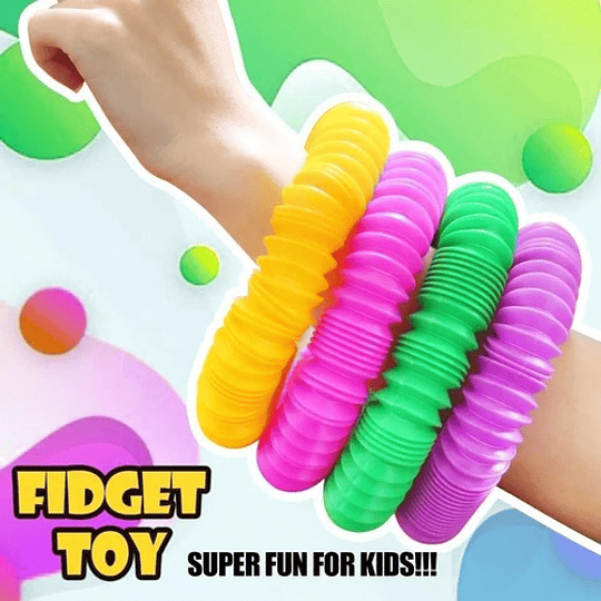 Set 6x Pop It Tubo Fidget Toy De Colores Juguete Para Ñiños