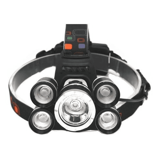 Linterna Led Minero Frontal Cabeza Cintillo 5 Led Lumenes