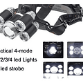 Linterna Led Minero Frontal Cabeza Cintillo 5 Led Lumenes