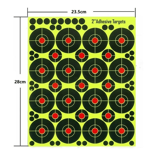 10 Target Adhesivo Rifle De Aire 2p Target Rifle A Postón