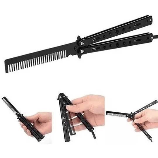 Cuchillo Navaja Mariposa Entrenamiento Practica Kunai Peine