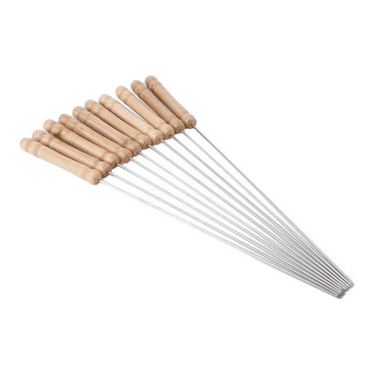 Set 10 Unid Pinchos Fierros Fierritos Brochetas Anticucho