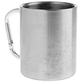 Vaso Portatil De Acero Inoxidable Con Mosqueton Taza Camping