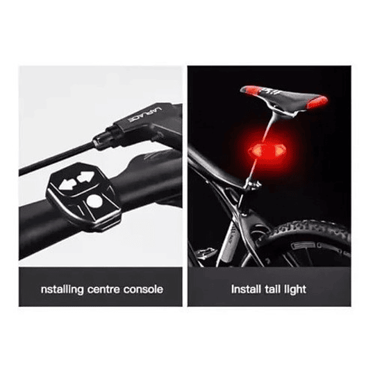 Luz Trasera Bicicleta Señalizador Giro Cruce Control Remoto