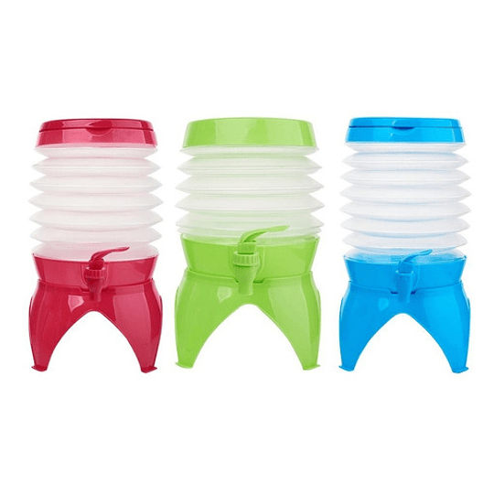 Bidón Para Agua Bebidas Acordeón Plegable Portátil Con Grifo