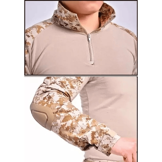 Tenida Airsoft Combat Shirt Con Protecciones Desert Digital