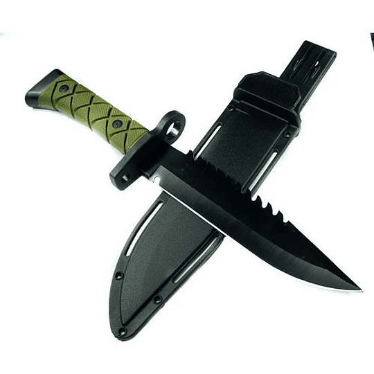 Cuchillo Táctico Bayoneta Supervivencia Pesca Caza 35cm