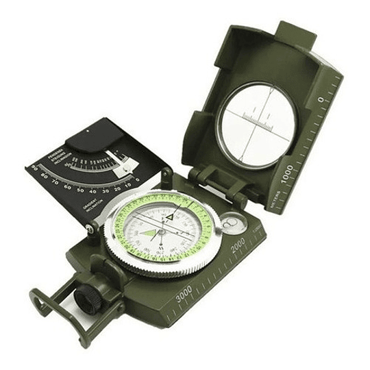 Brújula Militar Luminosa Multifunción Con Inclinómetro Ip65