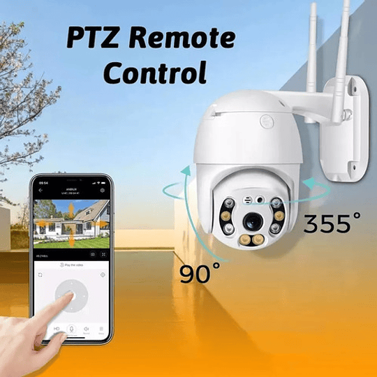 Smart Camara Ip Wifi Alarma Exterior Anti Agua Ip66