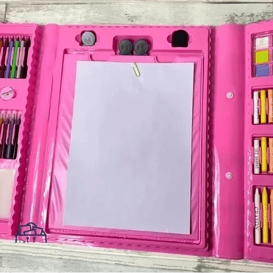 Set Dibujo Y Pinturas 208 Piezas Lapices Para Niños Portatil