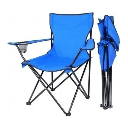 Silla Plegable Camping Playa Picnic Con Porta Vasos